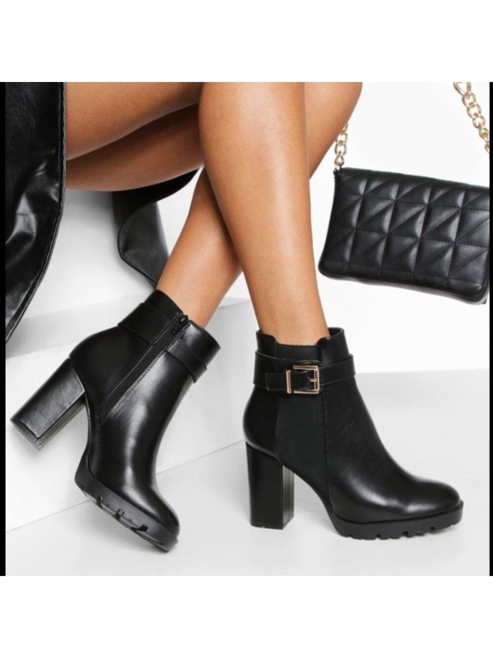 TRUFFLE Collection black booties Size 7 Fair Condition